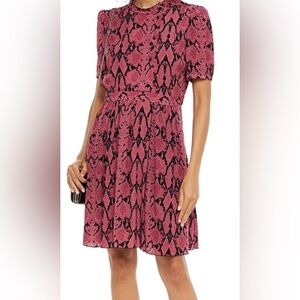 ba&sh‎ | Size 2 Cascade Dress Animal Print Snake Skin Fit & Flare Mini Dress